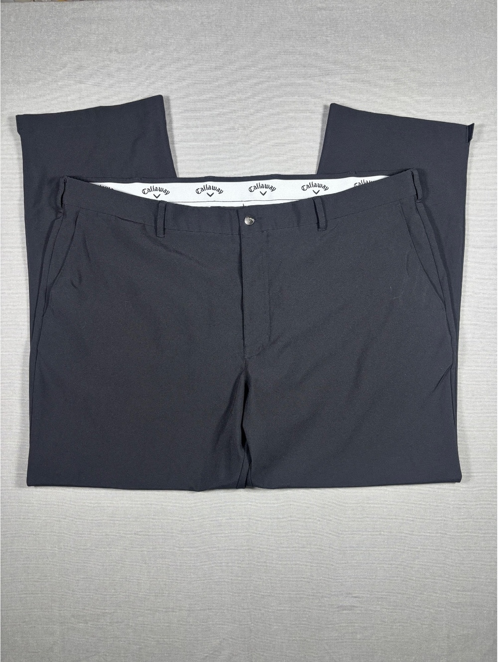 Callaway Mens Performance Golf Pants Black Flat Front Stretch Trouser Size 42x30